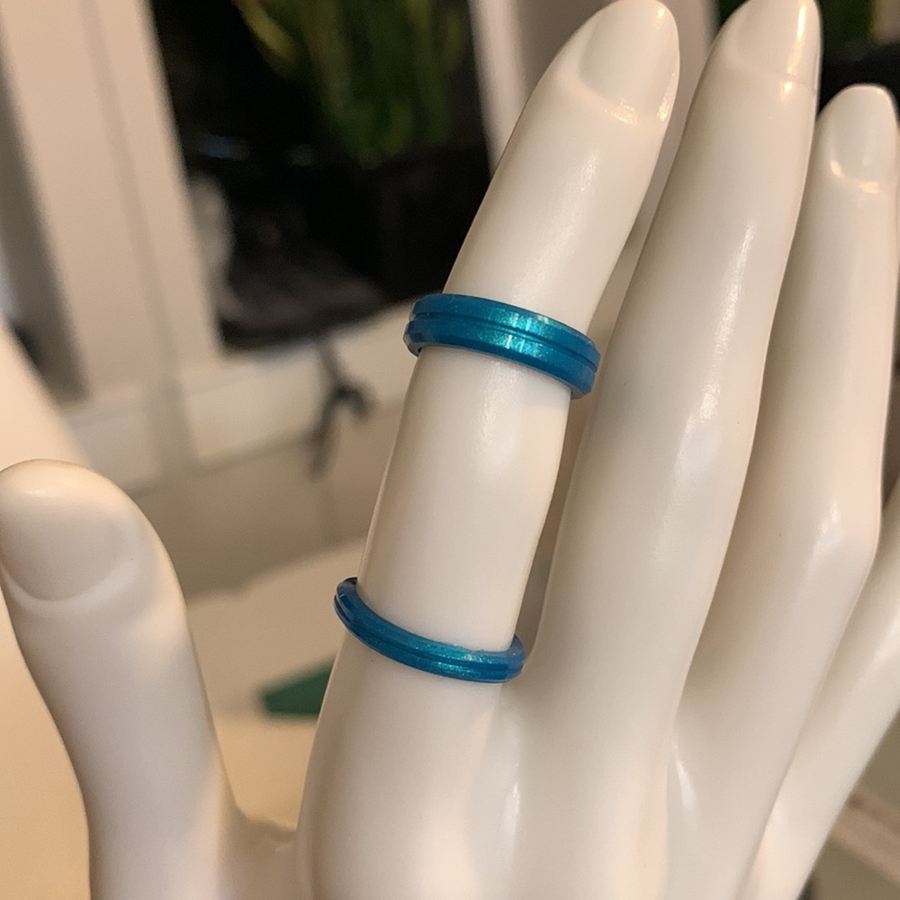 Enso rings - Peacock Quartz - thin or thick